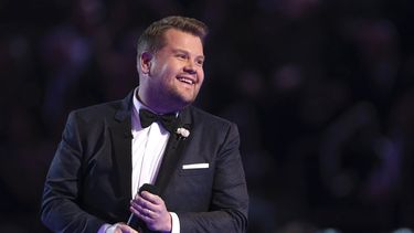 Foto del 28 de enero de 2018, que muestra a James Corden como anfitrión de la 60a entrega anual de los Premios Grammy, en el Madison Square Garden de Nueva York.