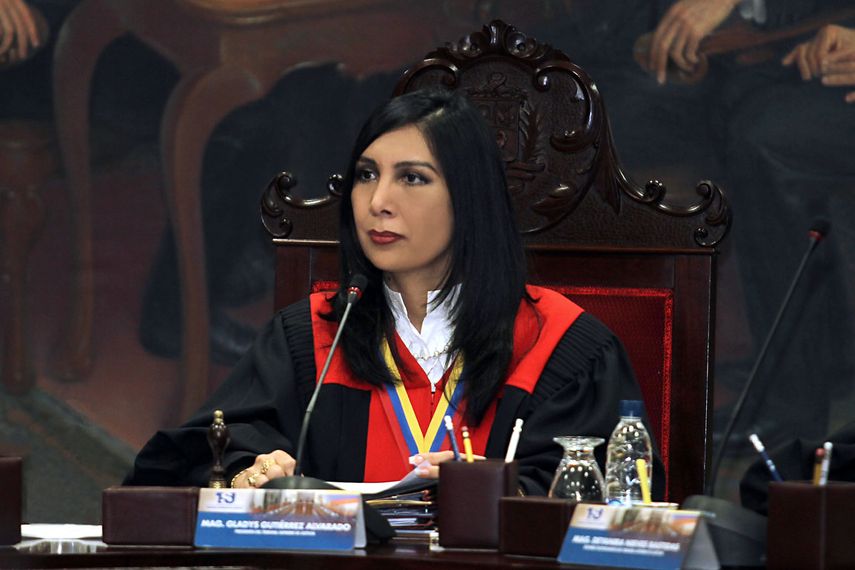 Gladys Gutiérrez, presidenta del Tribunal Supremo de Justicia de Venezuela. (CORTESÍA)