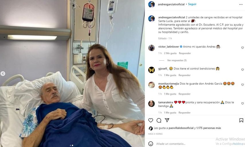 El actor Andrés García junto a su esposa, Margarita Portillo