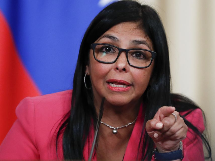 Delcy Rodríguez, vicrepresidenta del régimen de Nicolás Maduro en Venezuela.