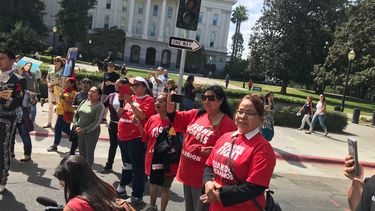 Las aseadoras piden una ley contra el acoso sexual. 