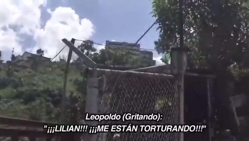 Imagen tomada del video publicado por Lilian Tintori en Twitter con la denuncia de que al líder opositor Leopoldo López lo están torturando en la cárcel de Ramo Verde.