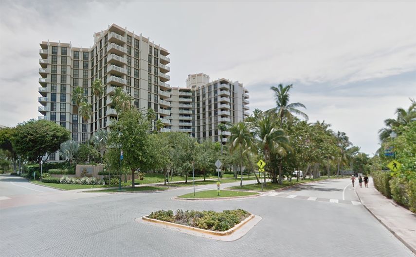 Vista parcial de una calle en Key Biscayne.Key Biscayne.