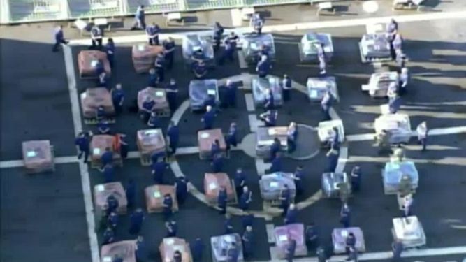 La droga fue incautada en aguas internacionales frente al Océano Pacífico Oriental.