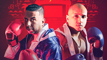 Imagen promocional de la batalla musical entre &nbsp;Timbalive y NTaya.&nbsp;