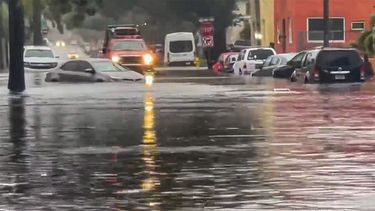 Imagen referencial de una calle inundada en Miami en junio de 2022.