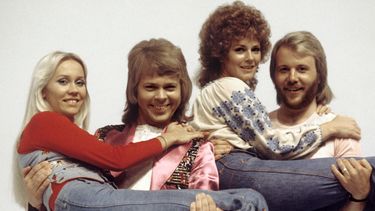 Los miembros del grupo sueco Abba, Agnetha Fältskog, Björn Ulvaeus, Frida Lyngstad y Benny Andersson, que en 1974 ganara en concurso Eurovision con el tema Waterloo.&nbsp;