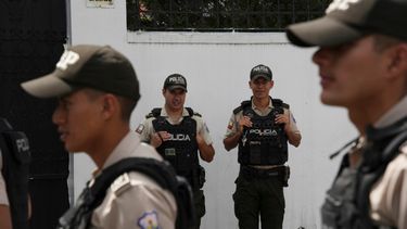 Funcionarios de la Policía de Ecuador.