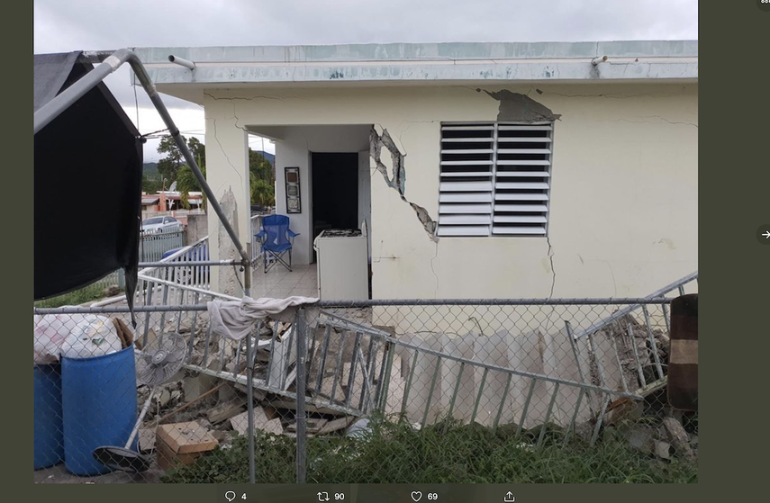 Parte de los da&ntilde;os en Puerto Rico.&nbsp;