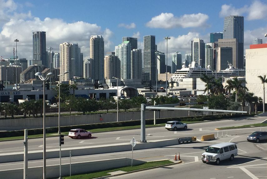 Vista parcial del centro de Miami.