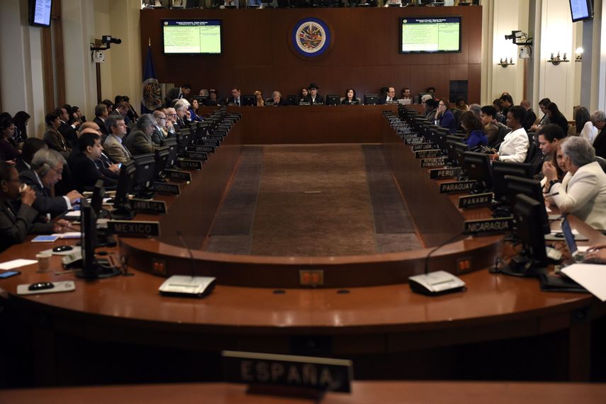 El de este miércoles fue el segundo Consejo de la OEA con el asiento vacío de Venezuela