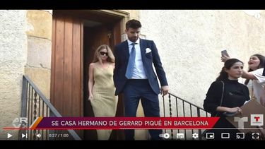 Piqué y Clara Chía acuden a la boda del hermano del exfutbolista.