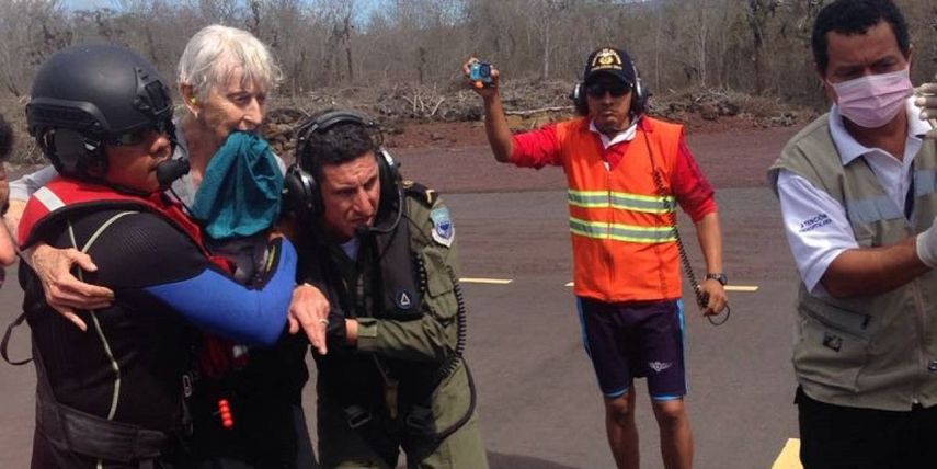 El grupo de rescate la divisó desde el aeroplano a unos 400 metros aproximadamente del sitio de búsqueda en tierra.