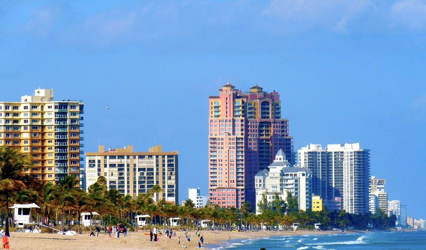 Zona hotelera de Fort Lauderdale, en el sur de la Florida.