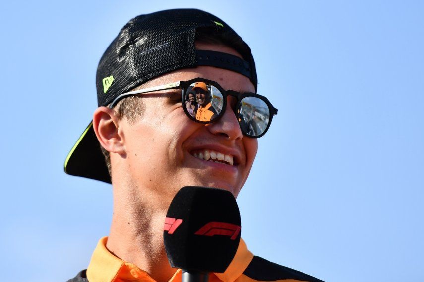 El piloto de McLaren, Lando Norris, en el circuito Hungaroring, en los suburbios de Budapest, Hungría, el 28 de julio de 2022.&nbsp;