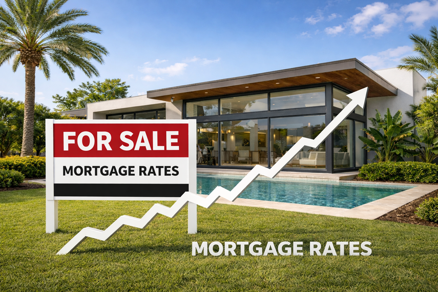 Se incrementan las tasas hipotecarias en EEUU afectando el mercado inmobiliario.