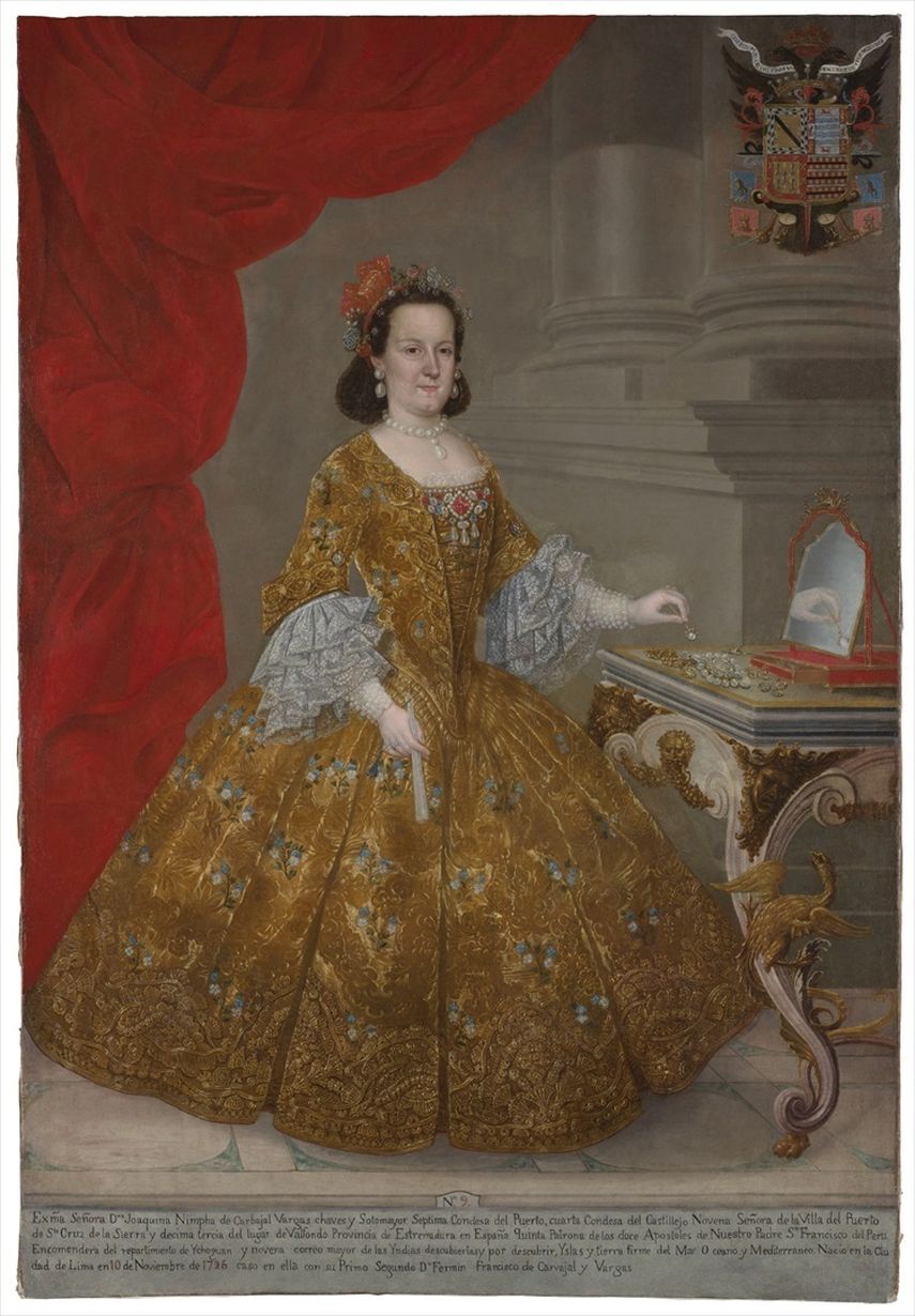 Pintura Doña Joaquina Nimpha de Carvajal y Vargas.