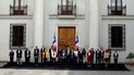 El presidente de Chile, Gabriel Boric, en el centro, habla durante la ceremonia de presentación de nuevos miembros del gabinete en el palacio presidencial de La Moneda en Santiago, Chile, el martes 6 de septiembre de 2022.