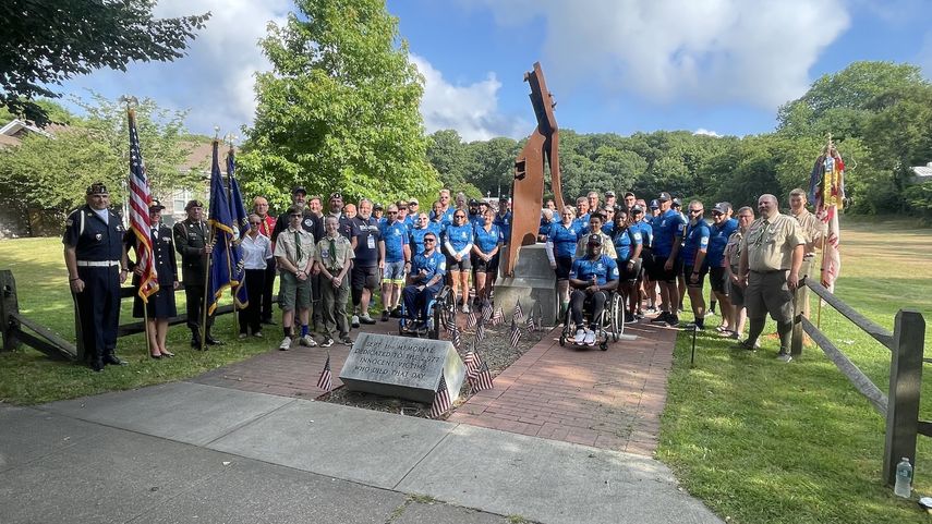 Veteranos reunidos en evento de ciclismo en Nueva York, en julio de 2023.&nbsp;