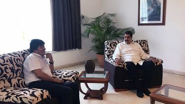 Evo Morales y Nicolás Maduro reunidos el 17JUL18 en La Habana.&nbsp;