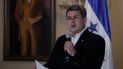 El presidente hondureño Juan Orlando Hernández habla durante una rueda de prensa en el palacio presidencial en Tegucigalpa, Honduras, el miércoles 24 de marzo de 2021. Hernández rechazó haber cometido cualquier irregularidad después de que su nombre apareció repetidamente en el juicio contra el narcotraficante Geovanny Fuentes Ramírez en Nueva York. El presidente hondureño Juan Orlando Hernández habla durante una rueda de prensa en el palacio presidencial en Tegucigalpa, Honduras, el miércoles 24 de marzo de 2021. Hernández rechazó haber cometido cualquier irregularidad después de que su nombre apareció repetidamente en el juicio contra el narcotraficante Geovanny Fuentes Ramírez en Nueva York.