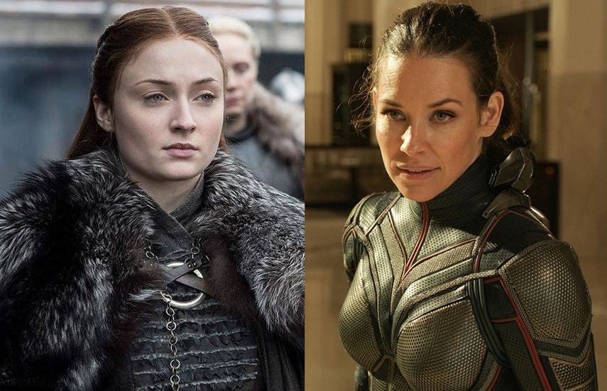 Sophie Turner y Evangeline Lilly