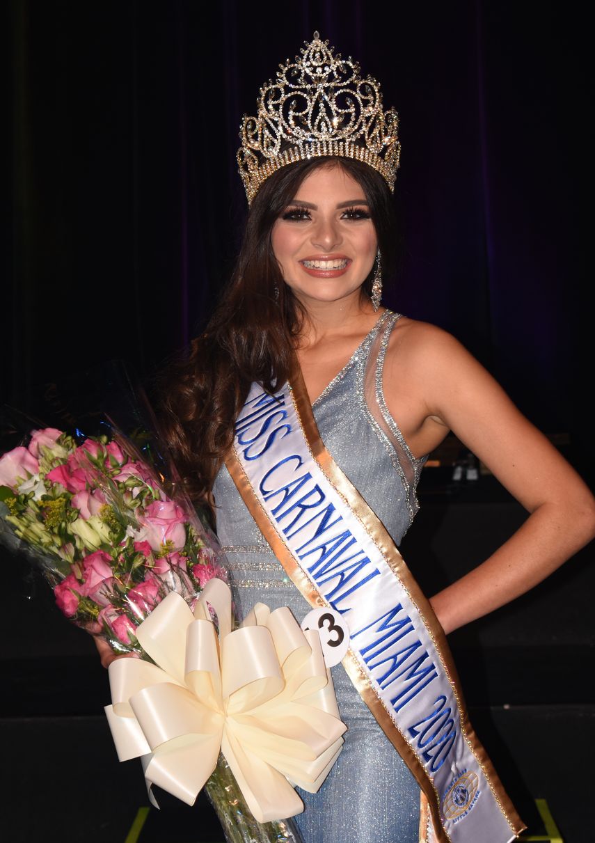 Valeria Uzc&aacute;tegui, la nueva Miss Carnaval Miami 2020.&nbsp;