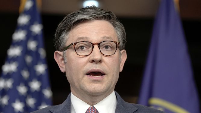El presidente de la Cámara Baja de Estados Unidos Mike Johnson.