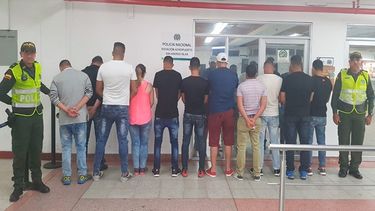 Los 11 cubanos capturados fueron puestos a disposición de la Fiscalía General de Colombia en la isla de San Andrés.
