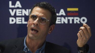 El opositor venezolano Henrique Capriles durante una conferencia de prensa en Caracas el pasado 13 de marzo de 2023. 