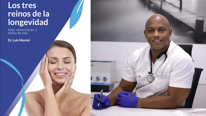 Portada del libro Los tres reinos de la longevidad: Sexo, alimentación y estilos de vida, del Dr. Luis Montel.