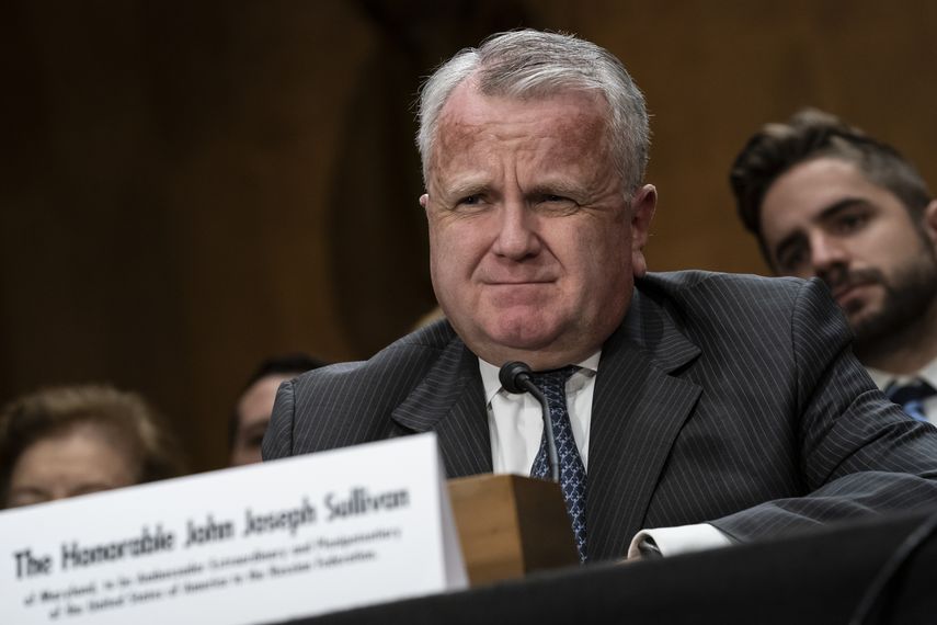 El subsecretario de Estado norteamericano, John Sullivan, comparece ante la Comisión de Relaciones Exteriores del Senado en la audiencia para su confirmación como embajador de Estados Unidos en Rusia el miércoles, 30 de octubre del 2019.