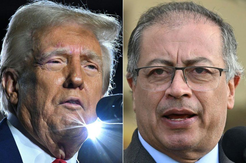 El presidente de Estados Unidos, Donald J. Trump y el presidente de Colombia, Gustavo Petro.