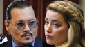 En esta combinación de fotografías el actor Johnny Depp, izquierda, y Amber Heard en la corte durante los argumentos finales del juicio de la demanda por difamación presentada por Depp contra Heard en la Corte de Circuito del Condado de Fairfax en Fairfax, Virginia.