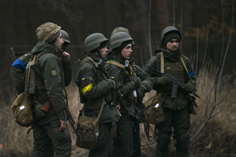 Militares ucranianos. 