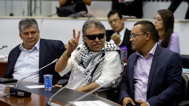 El exrebelde de las FARC, el legislador Jes&uacute;s Santrich, durante una sesi&oacute;n de la c&aacute;mara baja en Bogot&aacute;, el mi&eacute;rcoles 12 de junio de 2019.