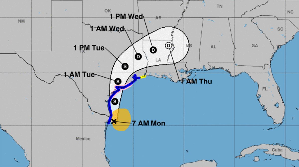 Proyección, tormenta tropical Nicholas, 2021. Proyección, tormenta tropical Nicholas, 2021.