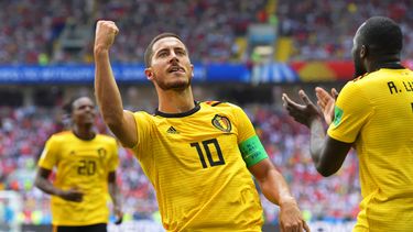 Eden Hazard anotó sus primeros dos goles de esta Copa del Mundo.