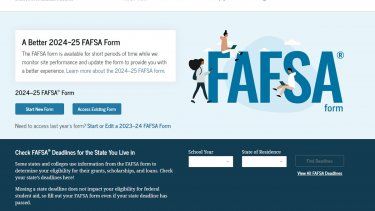 Captura de pantalla de la página de FAFSA en internet. https://studentaid.gov/h/apply-for-aid/fafsa Captura de pantalla de la página de FAFSA en internet. https://studentaid.gov/h/apply-for-aid/fafsa