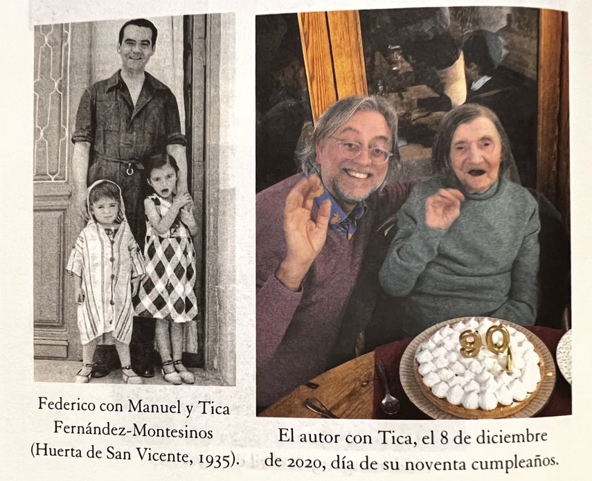 El autor Víctor Amela con Tica, sobrina de Federico García Lorca.