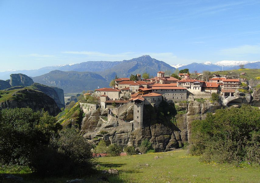 En el siglo XI, monjes ermitaños que habitaban los Meteoros, comenzaron a construir los monasterios. (dpa)
