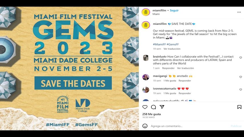 Presentan la 10ma edición del Festival Gems de Miami.