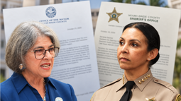 Daniella Levine-Cava, alcaldesa de Miami-Dade y Rosie Cordero Stutz, sheriff del condado.&nbsp;