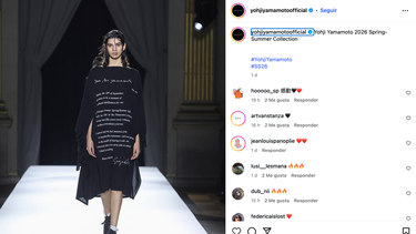 Yohji Yamamoto rinde tributo a Armani en Semana de la Moda de París