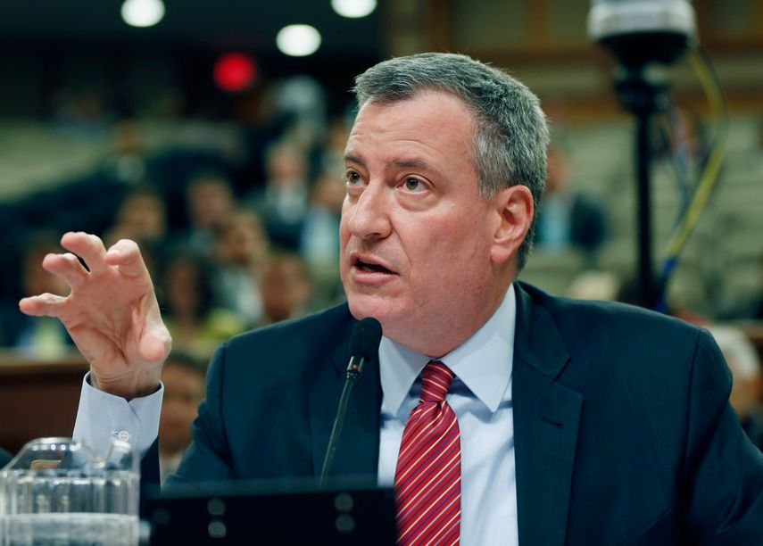 El alcalde de Nueva York, Bill de Blasio, dice que su conexión con ese dia es estar consciente de que puede suceder de nuevo. Foto: AP