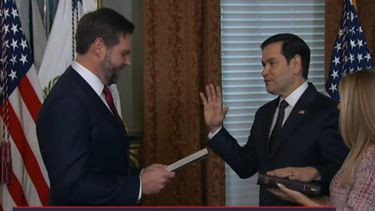 El Vicepresidente de EEUU le toma juramento a Marco Rubio&nbsp;