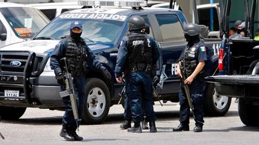 Efectivos de la Policía Federal de México durante un operativo contra líderes del Cártel Jalisco Nueva Generación.