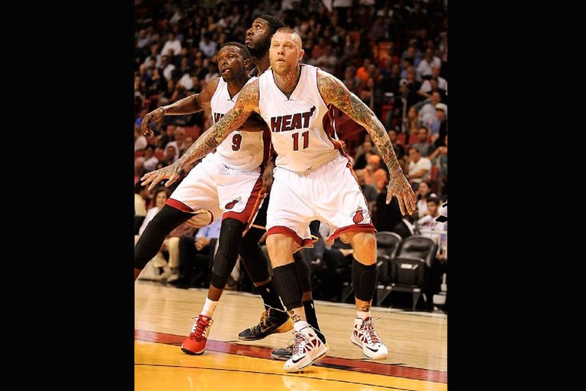 Loul Deng (9) y Chris Andersen (11) tienen que ser parte importante del juego del Heat. (Raúl Zarranz)