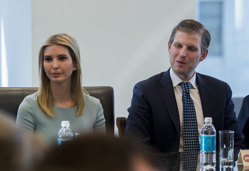&nbsp;Ivanka junto a su hermano Eric&nbsp;Trump.