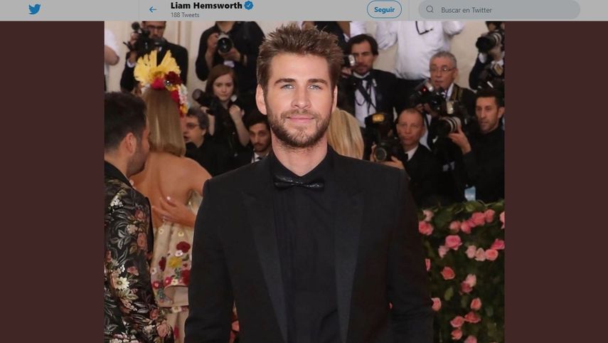 Fotograf&iacute;a publicada el 8 de junio de 2019 por el actor australiano Liam Hemsworth en su cuenta oficial de Twitter.&nbsp;